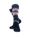 cooldesocks old school stripes on black crew socks rear image