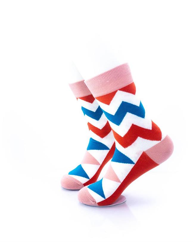 cooldesocks old school zig zag quarter socks left view image