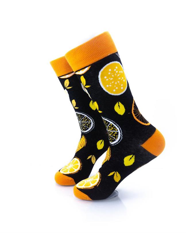 cooldesocks orange crew socks left view image