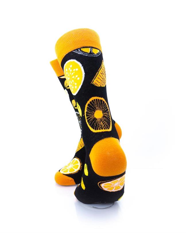 cooldesocks orange crew socks rear view image
