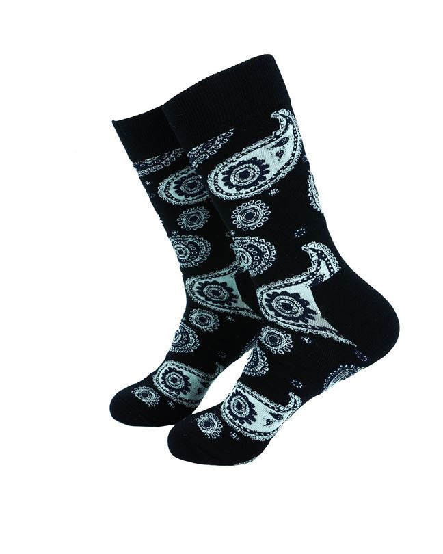 Paisley Black White Blue