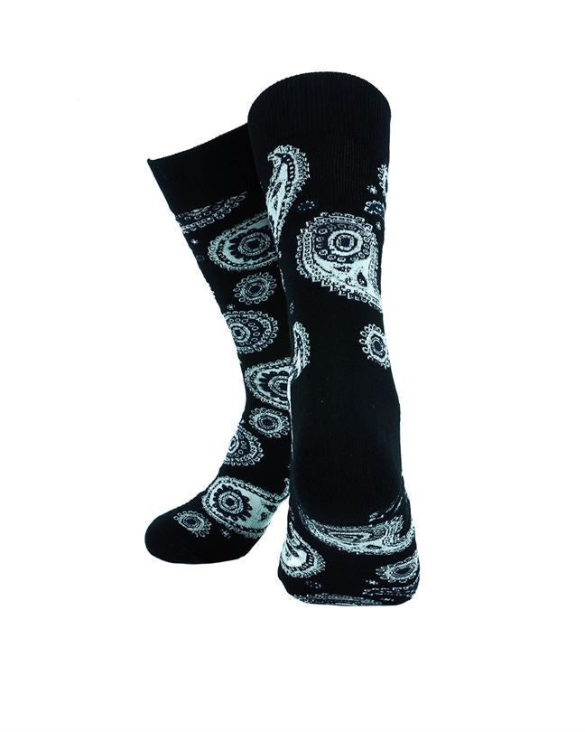 Paisley Black White Blue
