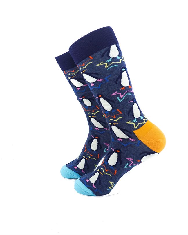 cooldesocks penguin party crew socks left view image