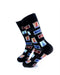 cooldesocks philately black crew socks left view image