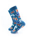 cooldesocks philately teal crew socks left view image