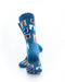 cooldesocks philately teal crew socks rear view image