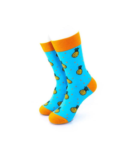 cooldesocks pineapple crew socks front view image