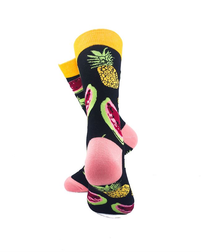 cooldesocks pineapple watermelon crew socks rear view image