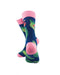cooldesocks pink flamingo fern leaves crew socks rear view image