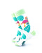 cooldesocks pink flamingo green leaves crew socks left view image