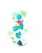 cooldesocks pink flamingo green leaves crew socks right view image