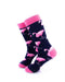 cooldesocks pink flamingos crew socks left view image
