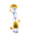 cooldesocks pink flamingos gold crew socks rear view image