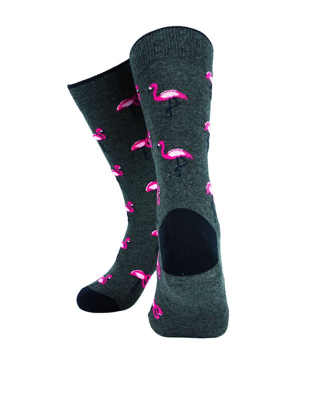 Pink Flamingos Grey