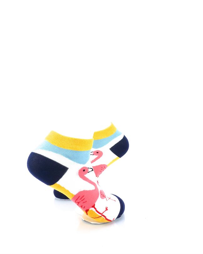 cooldesocks pink flamingos party liner socks right view image