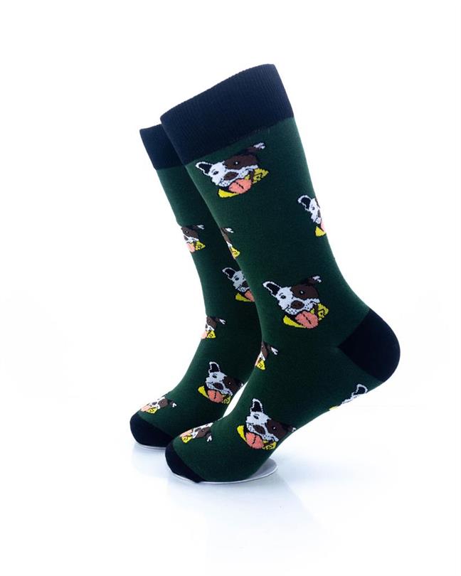 cooldesocks pitbull puppies crew socks left view image