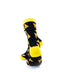 cooldesocks pizza black yellow quarter socks rear view image