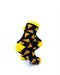 cooldesocks pizza black yellow quarter socks right view image
