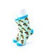 cooldesocks pizza light green blue quarter socks front view image