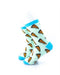 cooldesocks pizza light green blue quarter socks left view image