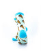 cooldesocks pizza light green blue quarter socks rear view image