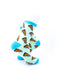 cooldesocks pizza light green blue quarter socks right view image