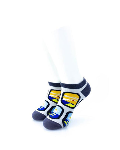 cooldesocks plane windows ankle socks front view image