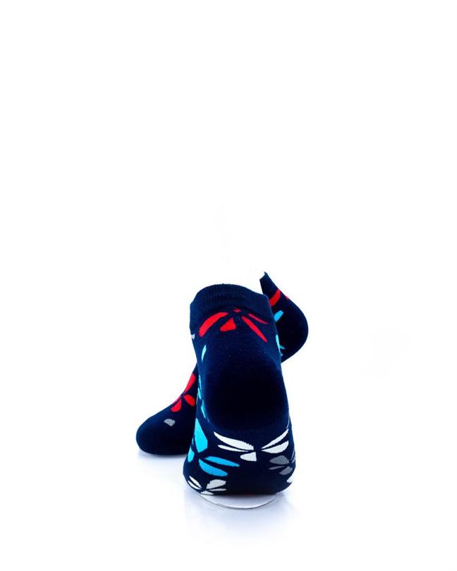 cooldesocks plumeria in colors ankle socks rear view image