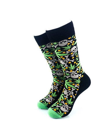 cooldesocks poison cannabis crew socks front view image