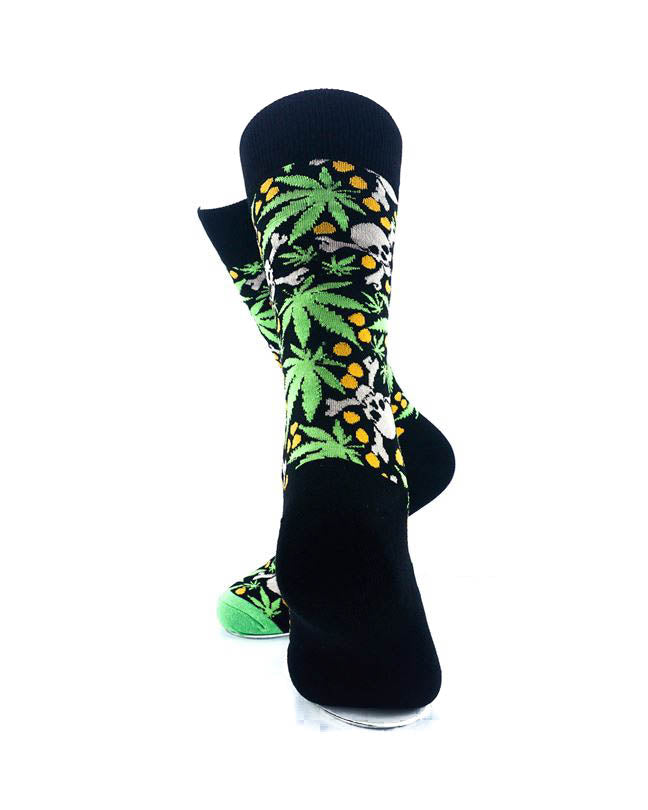 cooldesocks poison cannabis crew socks rear view image