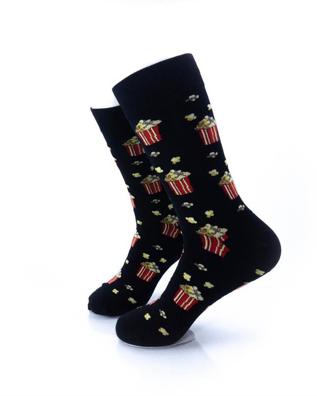 cooldesocks popcorn crew socks left view image