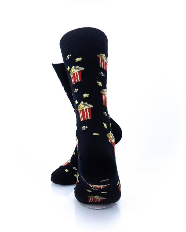 cooldesocks popcorn crew socks rear view image