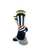 cooldesocks psychedelic bw orange gold crew socks rear view image