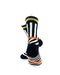 cooldesocks psychedelic bw orange gold quarter socks rear view image