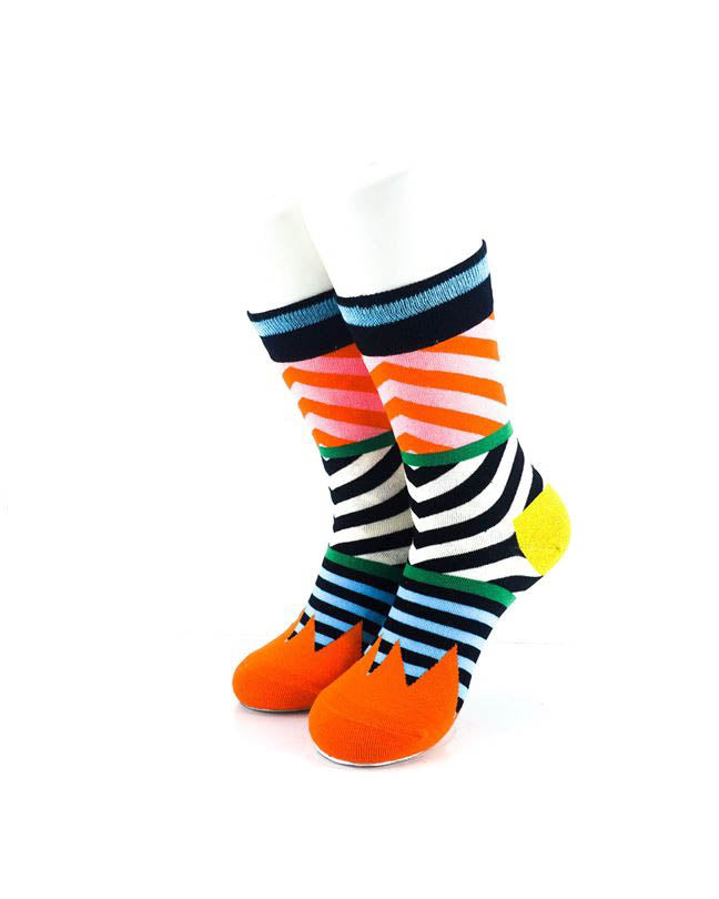 cooldesocks psychedelic colorful quarter socks front view image