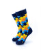 cooldesocks puzzle blue crew socks front view image