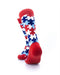 cooldesocks puzzle red crew socks rear view image