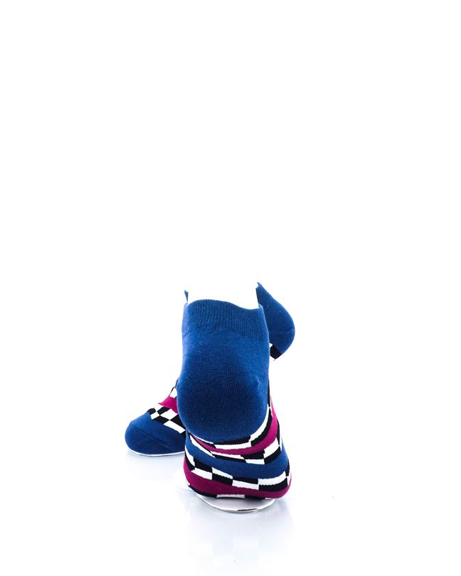 cooldesocks racing flag blue ankle socks rear view image