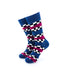 cooldesocks racing flag blue crew socks front view image