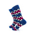 cooldesocks racing flag blue crew socks left view image