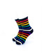 cooldesocks rainbow black quarter socks front view image