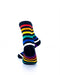 cooldesocks rainbow black quarter socks rear view image