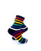 cooldesocks rainbow black quarter socks right view image