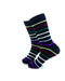 cooldesocks rainbow stripes crew socks left view image