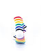 cooldesocks rainbow white quarter socks rear view image