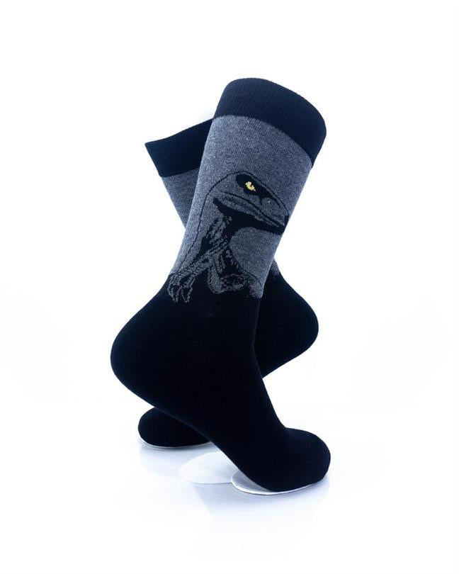 cooldesocks raptor black crew socks right view image