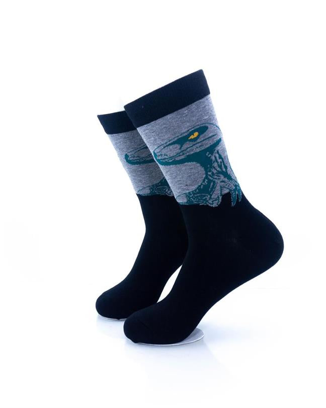 cooldesocks raptor green crew socks left view image