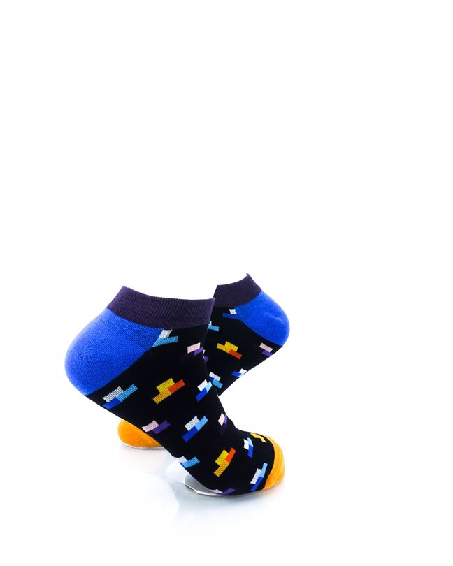 cooldesocks rectangle mosaic black ankle socks right view image