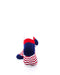 cooldesocks red blue white bricks ankle socks rear view image