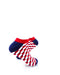 cooldesocks red blue white bricks ankle socks right view image